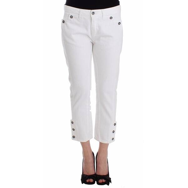 Shop White Cropped Jeans Denim Pants Branded Women S Capri