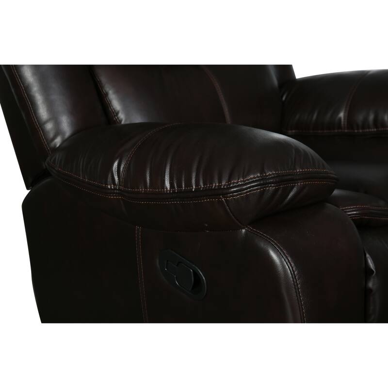 Transitional Leather-Air Reclining Loveseat
