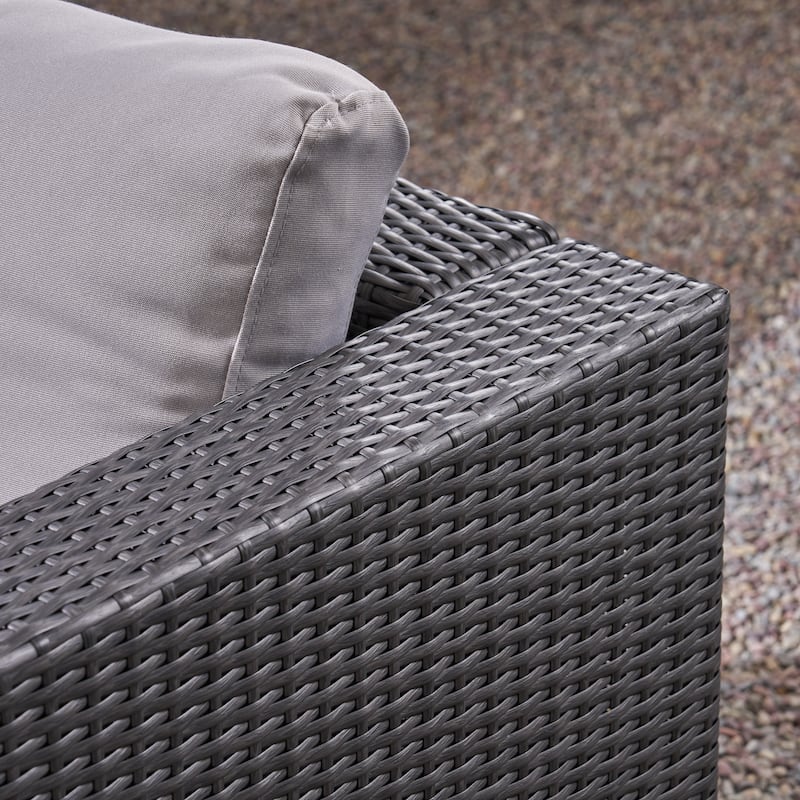 Santa Rosa PE Wicker/ Aluminum Outdoor 7-Seat Sofa Dining Set by Christopher Knight Home