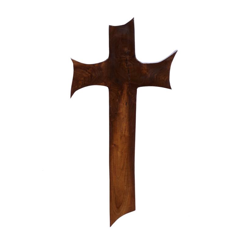 Brown Teak Wood Eclectic Style Wall Decor