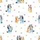 preview thumbnail 1 of 6, Bluey and Bingo Hearts Multicolor Peel and Stick Wallpaper