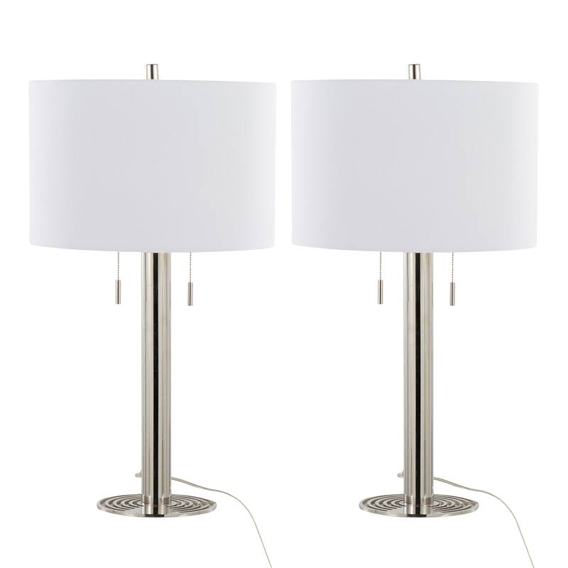 Porch & Den Tower Master 29" Metal Table Lamp (Set of 2)