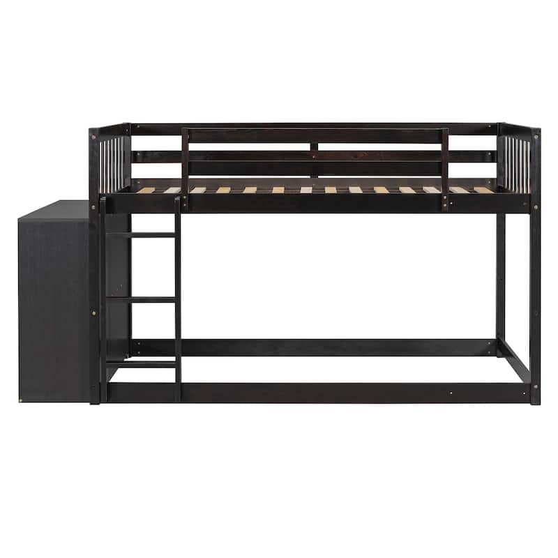 Twin Over Twin Bunk Bed with Storage Drawers and Shelves - Perfect for Sleepovers