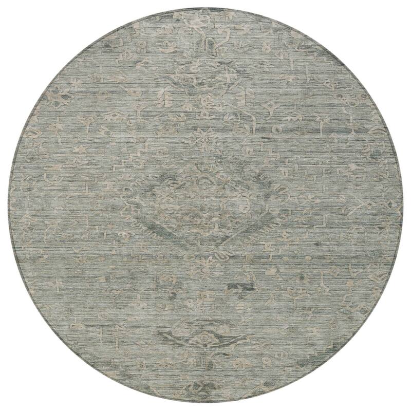HomeRoots Floral Traditional Rectangle Outdoor Rug