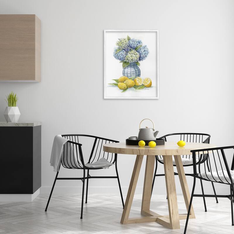 Stupell Hydrangeas & Lemon Cluster Framed Giclee Art Design By Patti Bishop