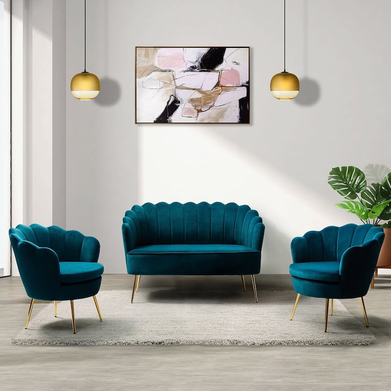 Xabier 52 in. 3 Piece Living Room Set by HULALA HOME