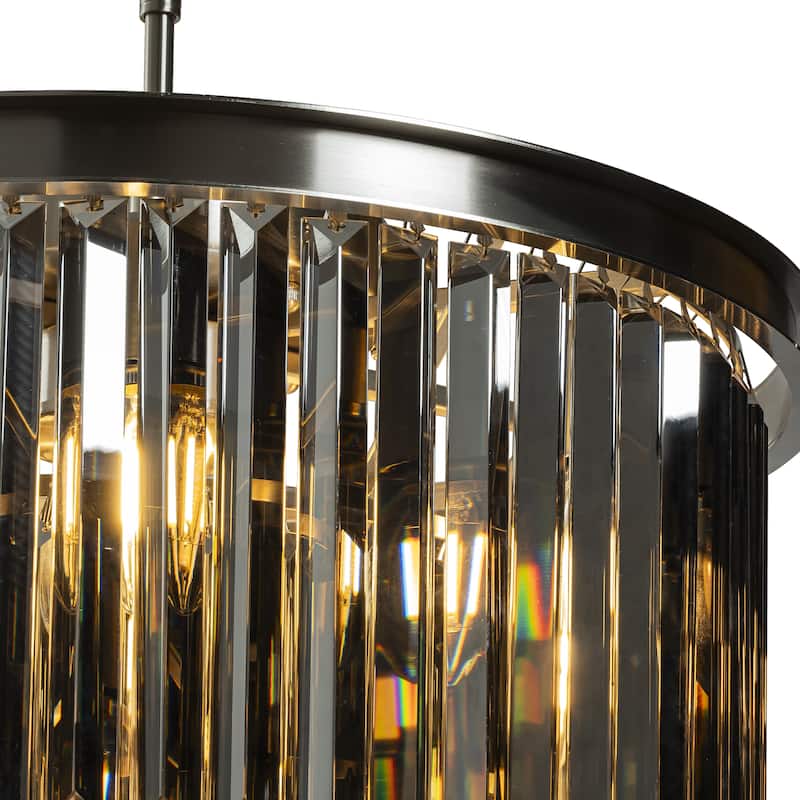Glam Dual-Use Crystal Chandelier 10-Light Contemporary Ceiling Fixture for Versatile Interior Lighting - W20''