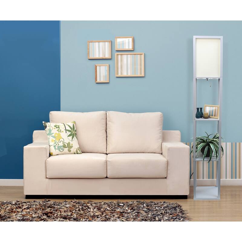 Porch & Den Victorine Floor Lamp Etagere Organizer Storage Shelf