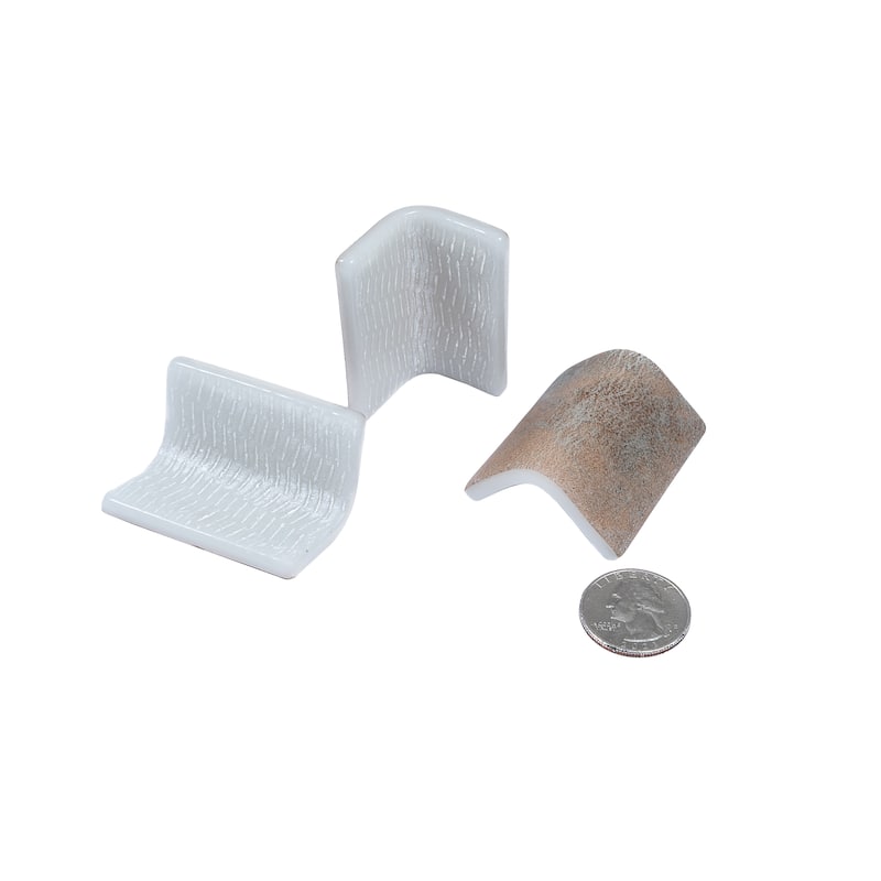 Lucenza 2x2 in. Matte Recycled Glass Corner L-shape Wall and Floor Tile (2.8 sq ft/case, 96-Pack)