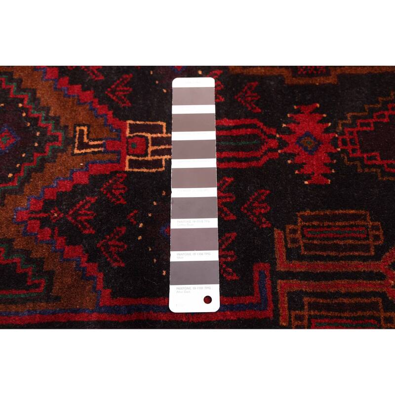 ECARPETGALLERY Hand-knotted Teimani Black, Red Wool Rug - 4'0 x 6'2