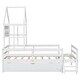 preview thumbnail 23 of 28, Wood Twin Size House Bed, Adorable Kids Platform Bed with Roof, Guardrail and Little Stair, Storage Bed Frame with Drawer