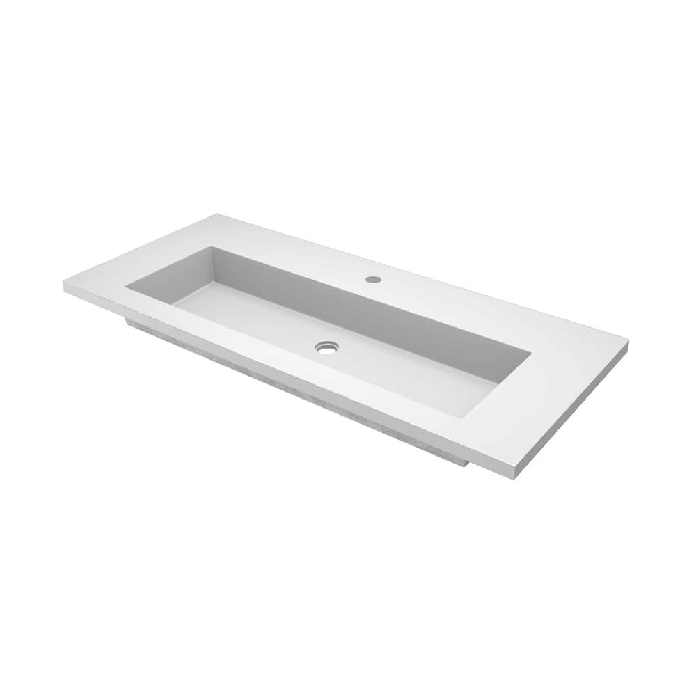 Capistrano 48.5-inch Concrete Vanity Top with Integral Trough Sink