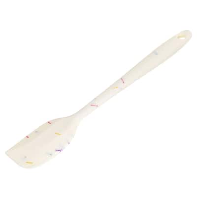 Silicone Spatula Spoon, 8.5” Heat-resistant Scraper for Mixing - White
