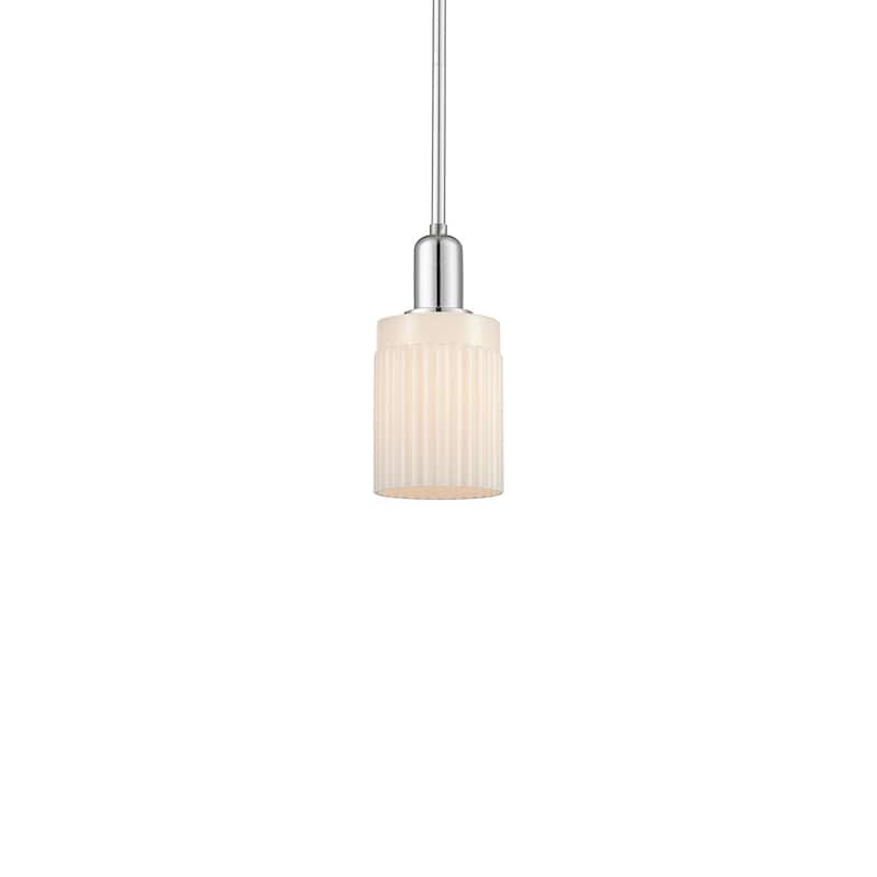 Innovations Lighting 716-1S-10-5 Hadley Pendant Hadley 5" Wide Mini - Polished Chrome / Matte White