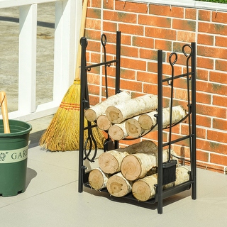 Firewood clearance bucket holder