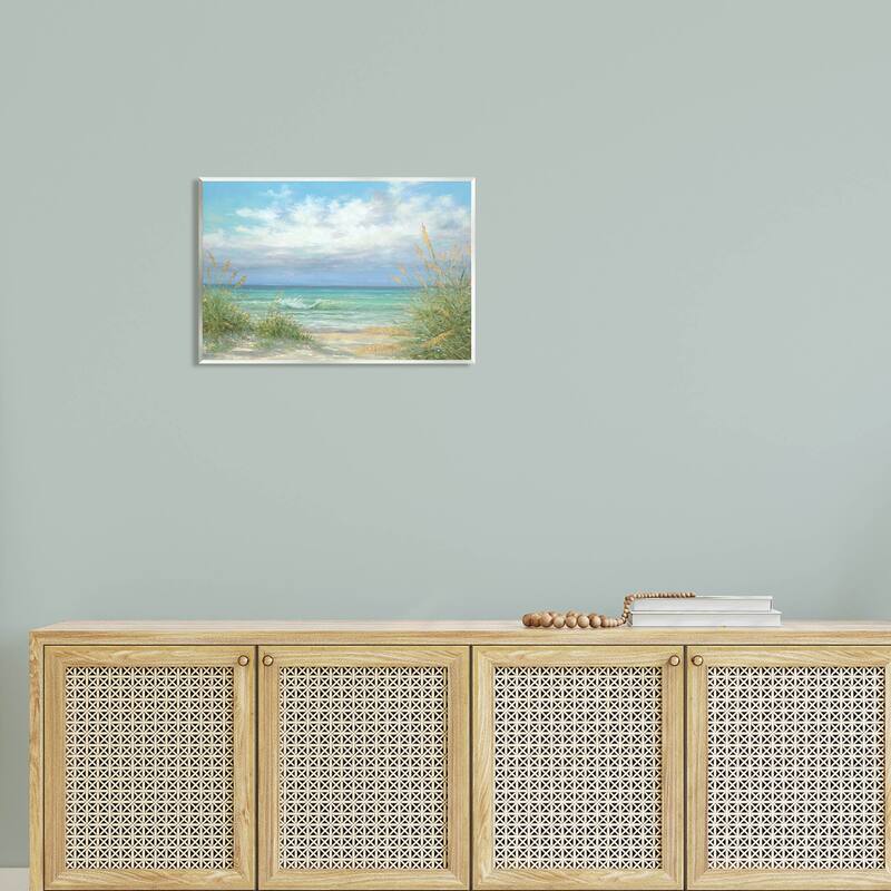 Stupell Sea Shoreline Horizon Scenery Wall Plaque Art by Martin Figlinski