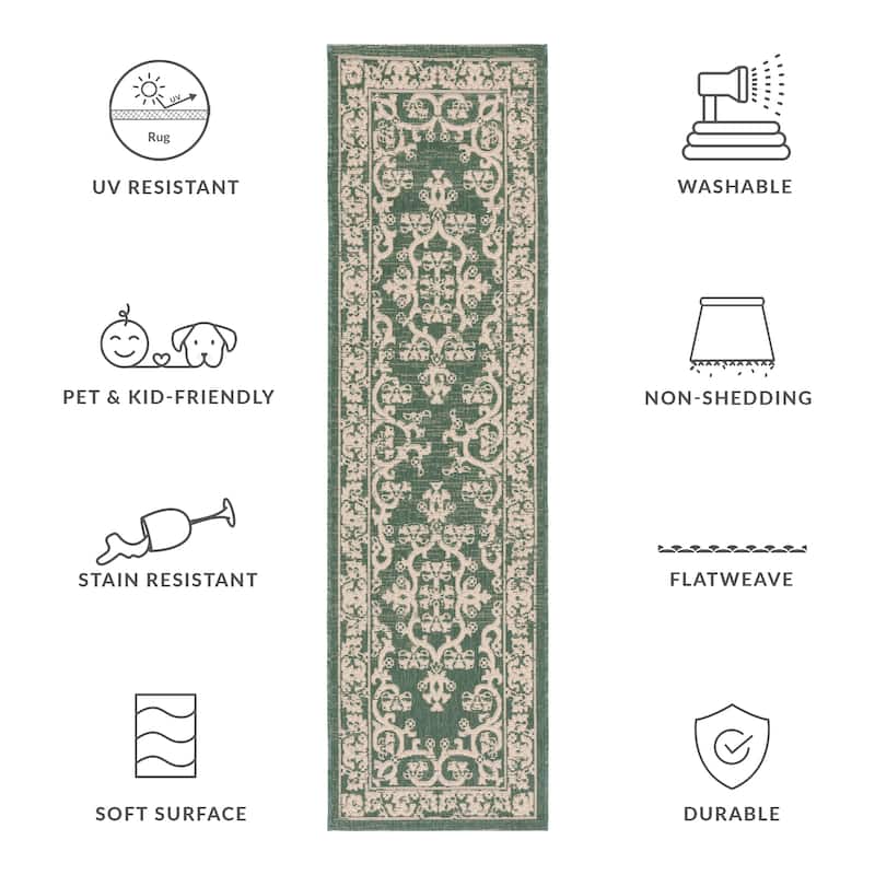 SAFAVIEH Courtyard Syung Indoor/ Outdoor Waterproof Backyard Patio Rug