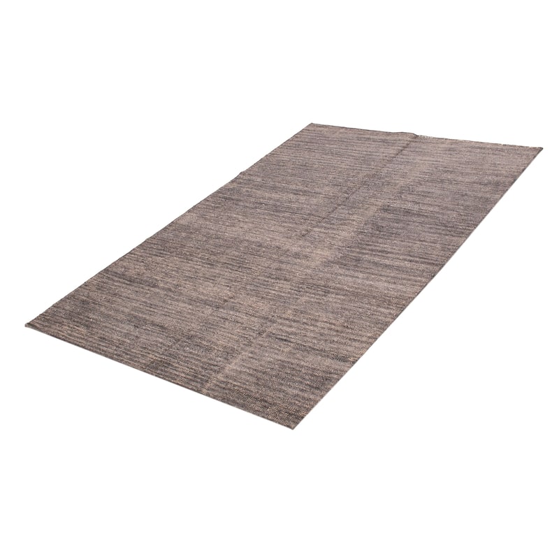 ECARPETGALLERY Hand-knotted Loreto Grey Silk Rug - 5'9 x 8'11