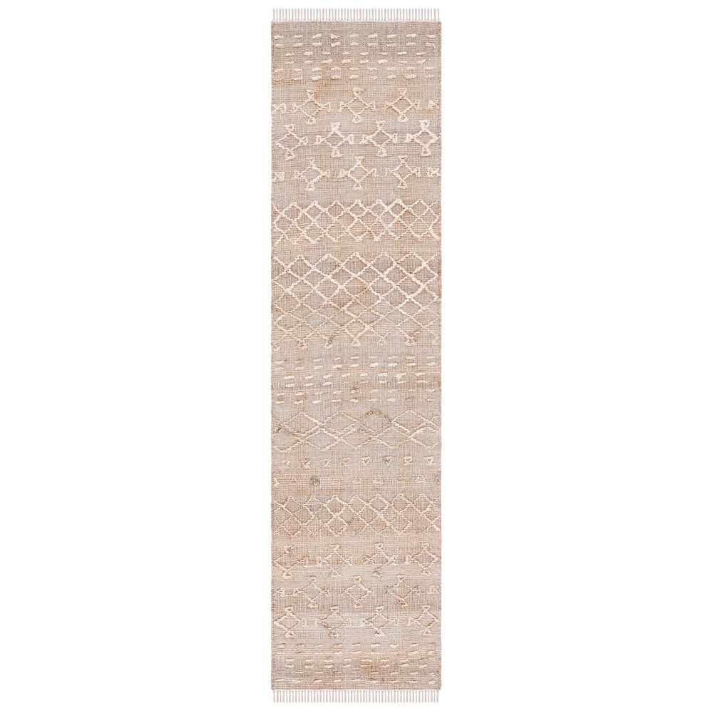 SAFAVIEH Handmade Natural Fiber Sneh-Lata Boho Jute Fringe Rug