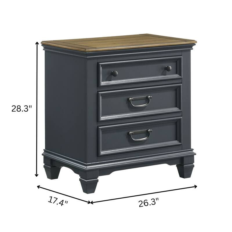 Roundhill Furniture Clelane Wood Bedroom Set with Bed, Dresser, Mirror, and Two Nightstands