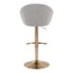 preview thumbnail 66 of 84, Porch & Den Livesey High Back Adjustable Bar Stool with Rounded T Footrest (Set of 2)