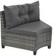 preview thumbnail 22 of 25, 8-pieces Outdoor Wicker Round Sofa Set, Half-Moon Sectional Sets All Weather