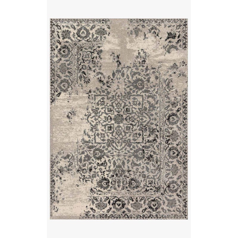 Alexander Home Brentley Traditional Distressed Medallion Area Rug