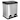 Elama 2 Section 15 Liter/ 4 Gallon Each Section Trash and Recycling Step Bin in Matte Silver