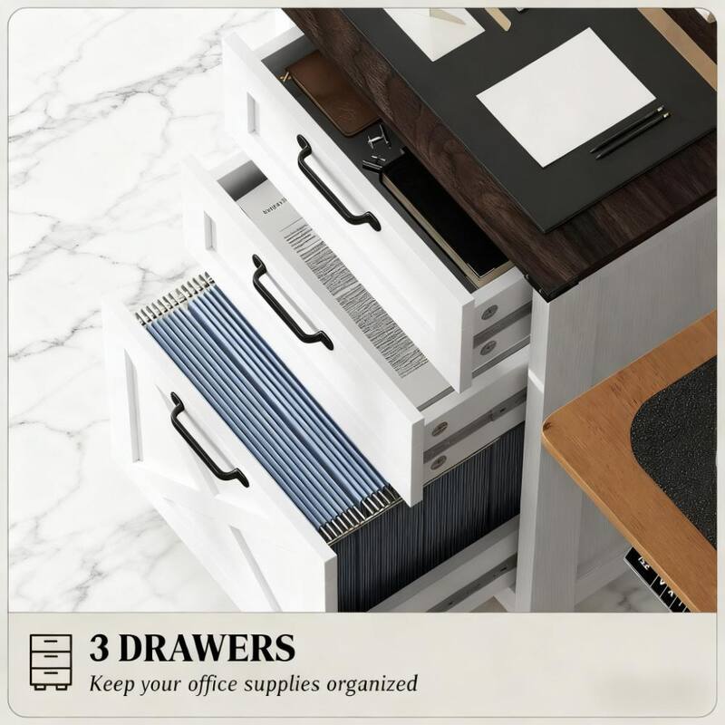 Modern Style File Cabinet with 3 Drawers,Office Storage Cabinet for A4,For Home and Office