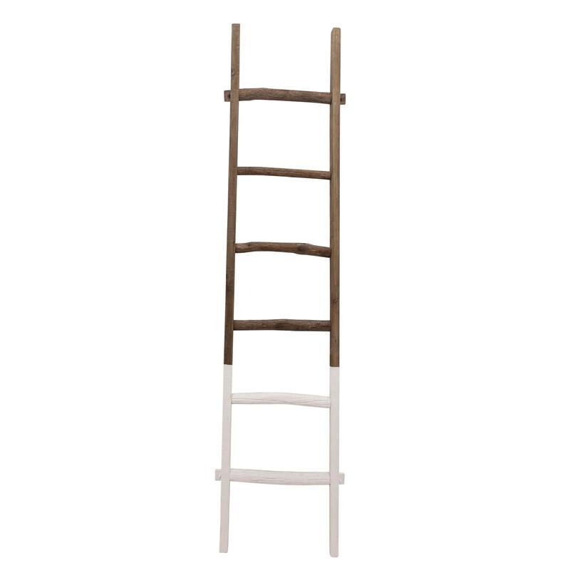 Sagebrook Home Rustic 6ft Tall Blanket Ladder, Decorative Freestanding Ladder For Storage - 19" x 2" x 76"