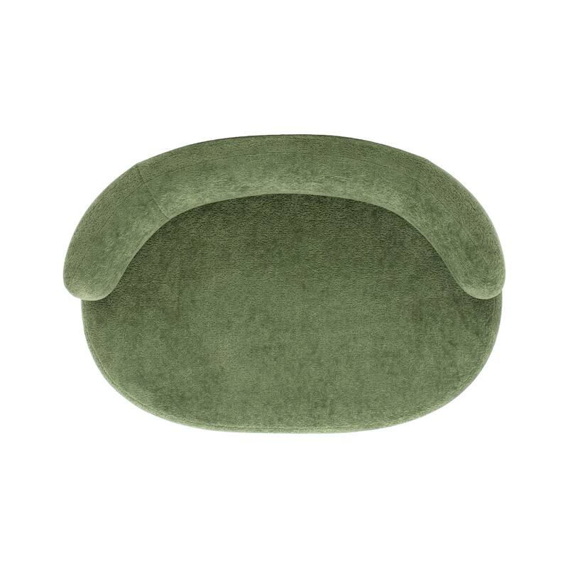 Shep 36" Curved Boucle Upholstered Dog Sofa Bed