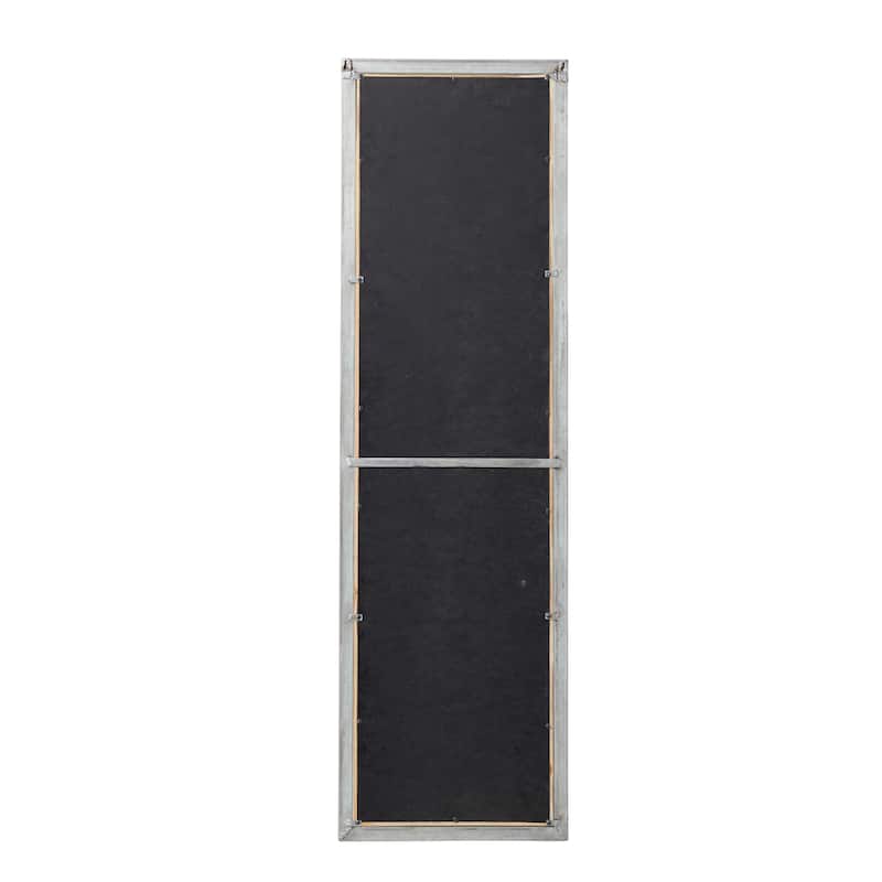 Wood Window Pane Inspired Wall Mirror - Brown - Roche River Decor - 1"W x 15"L x 52"H