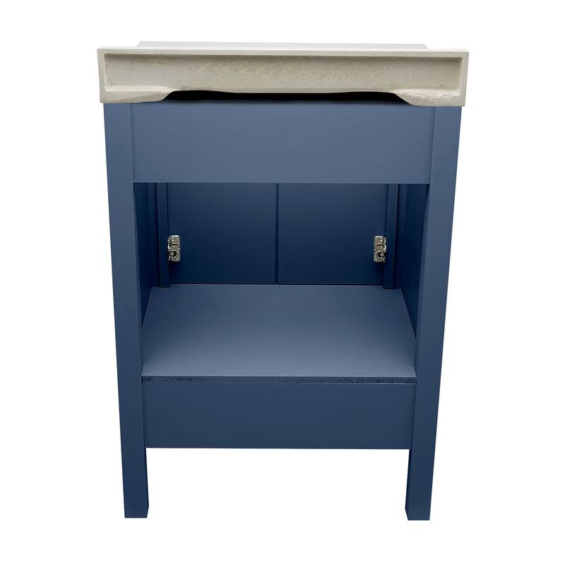Nevado 25 in. W x 19 in. D x 36 in. H Bath Vanity in with White Cultured Marble Top Single Hole