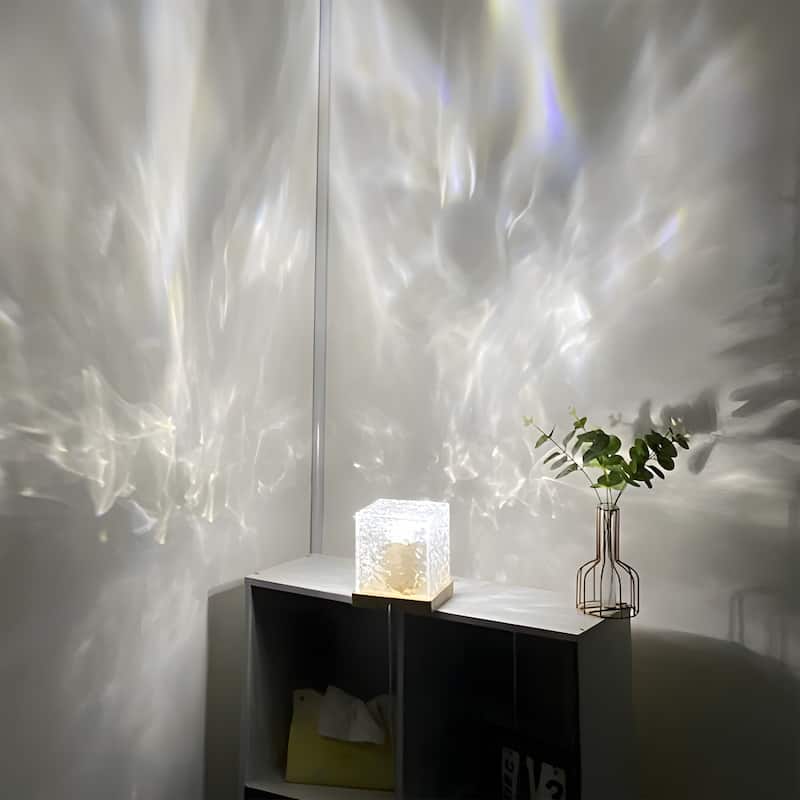 Northern Lights Ocean Wave Projector Night Light - Cube