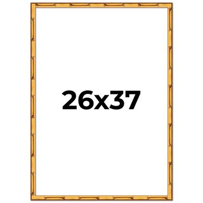 26x37 Frame Gold Bamboo Solid Wood Picture Frame | 1 Inch Moulding