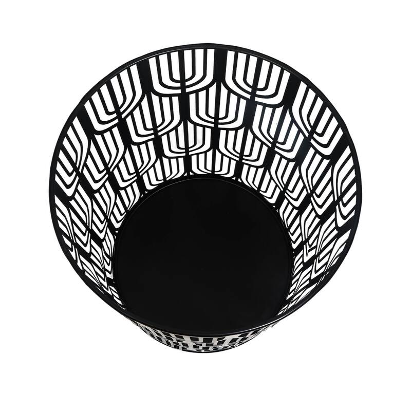 Adeco Set of 2 Round Metal Nesting Side End Tables Set - set of 2