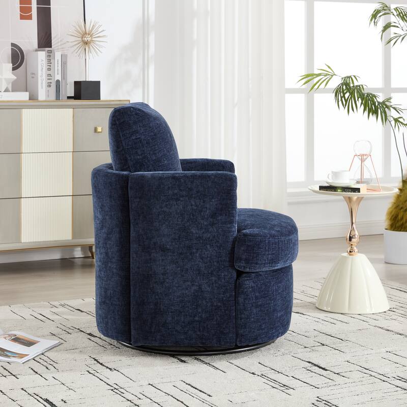 Swivel Chair, Metal 360 Degree Rotating Chassis, Easy To Assemble