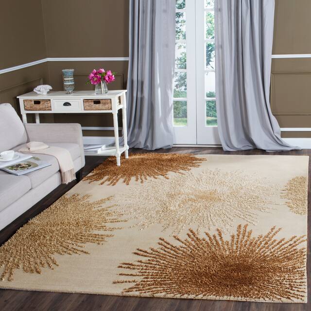 SAFAVIEH Handmade Soho Miyase Modern Burst New Zealand Wool Rug
