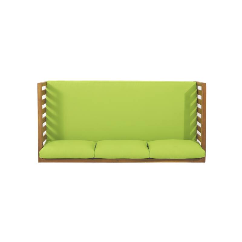 Christopher Knight Home - Claremont 3-Seater Daybed + Acacia Wood Table Patio Furniture Set