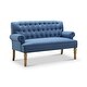 preview thumbnail 13 of 70, Moser Bay Arete Upholstered Tufted Settee Chesterfield Style Loveseat, Velvet or Linen