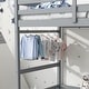 preview thumbnail 15 of 20, Twin Size Pine Wood High Loft Bed with Ladder and Guardrails