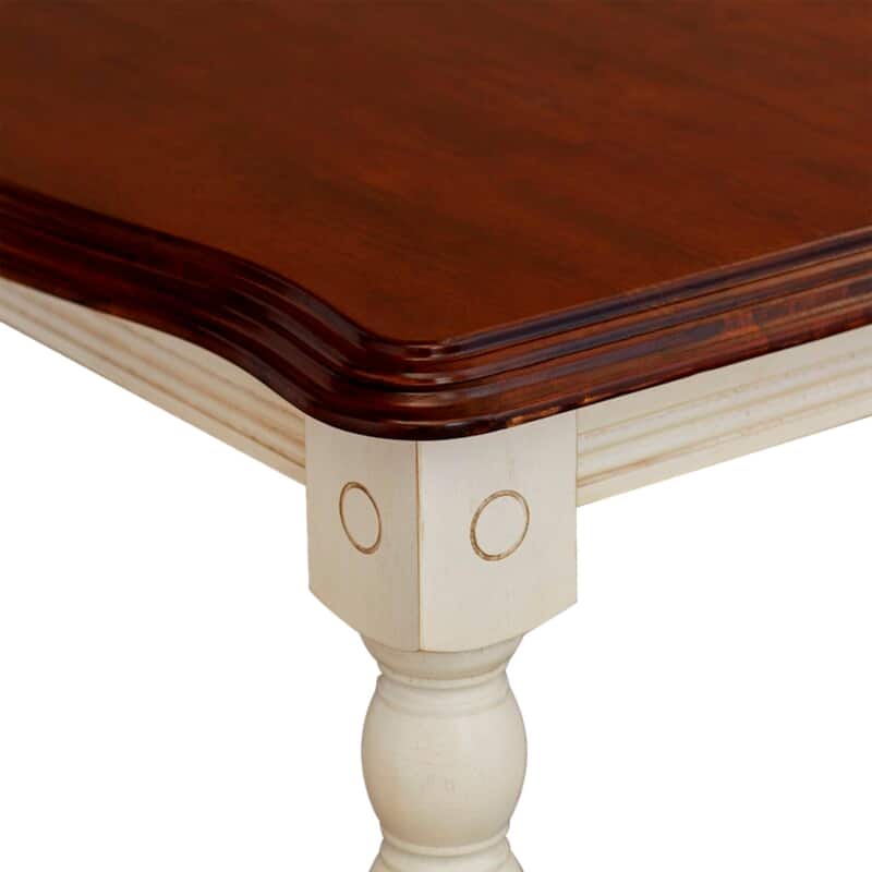 Extendable Dining Table 72" Rectangular Seats 8 Art Deco Style Table - 72