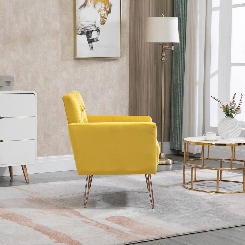 Modern Upholstered Velvet Accent Chair