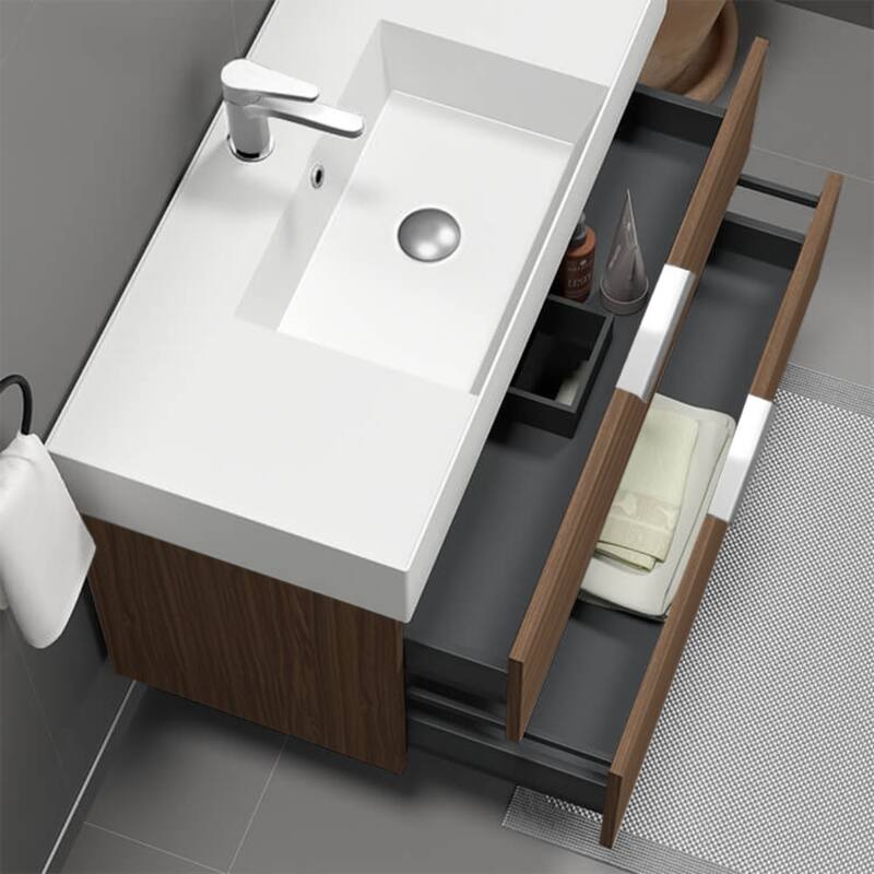 Nameeks Derin-4018-W Derin 40" Wall Mounted Single Basin Vanity Set