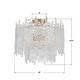 preview thumbnail 2 of 4, Crystorama Lighting Group ACK-920 Ackerly 3 Light 16" Wide Semi-Flush