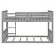 preview thumbnail 17 of 18, Twin Over Twin Bunk Bed with Ladder and Guardrails