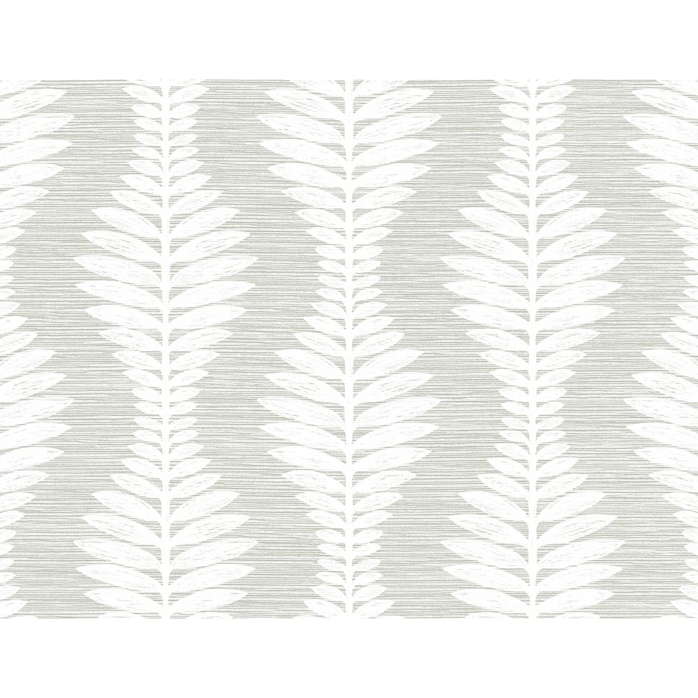 Lillian August Carina Leaf Ogee Embossed Vinyl Unpasted Wallpaper