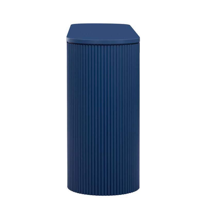 Decorative Table End Table with Vertical Stripe Legs, Stylish Console Table Side Table Sofa Side Table