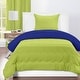 preview thumbnail 2 of 3, Lil' Sis Lime and Cobalt Blue Reversible Comforter set