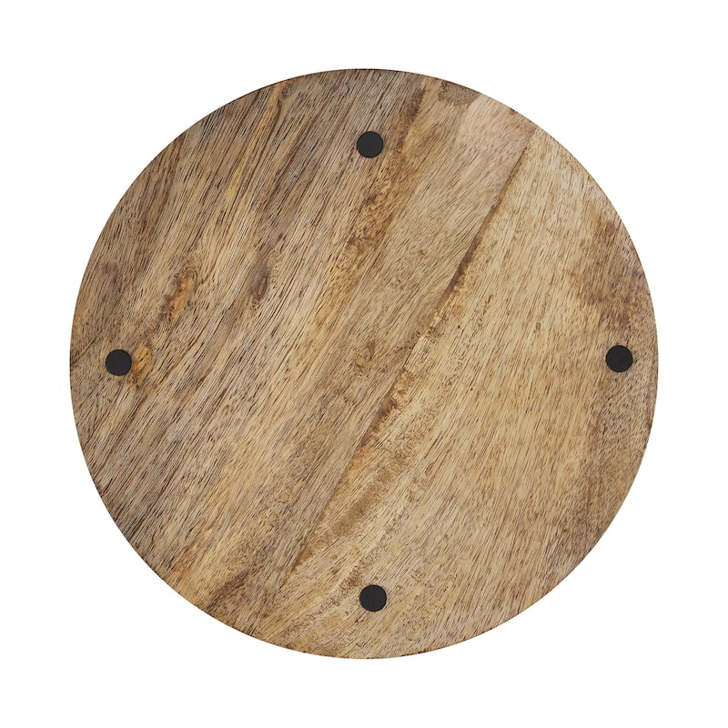 Bunny Hop Wooden Plate Natural w/ Bunny & Wreath 11.5 inch Diameter